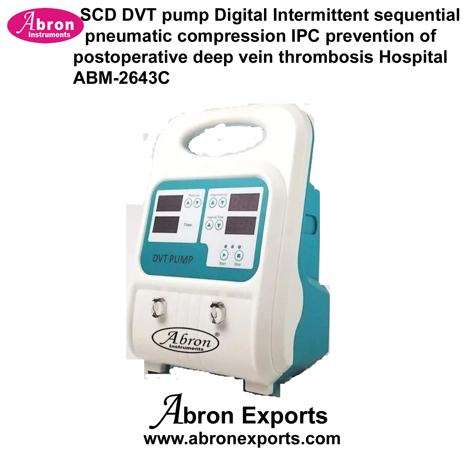 SCD DVT pump Digital Intermittent sequential pneumatic compression IPC prevention of postoperative deep vein thrombosis Hospital Abron ABM-2643C  